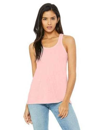 Personalized Tank Top For Charity Auctions-Bella + Canvas B8800 Ladies' Flowy Racerback Tank - Soft Pink