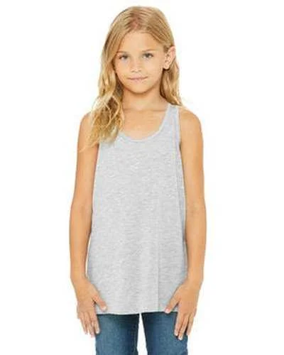 Custom Tank Top For Official League Apparel-Bella + Canvas B8800Y Youth Flowy Racerback Tank - Athletic Heather