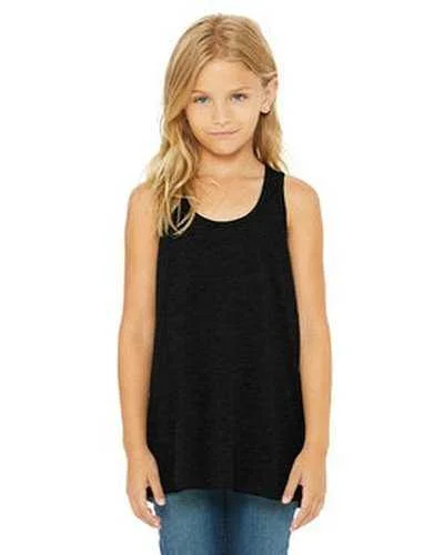 Personalized Tank Top For Regional Competitions-Bella + Canvas B8800Y Youth Flowy Racerback Tank - Black