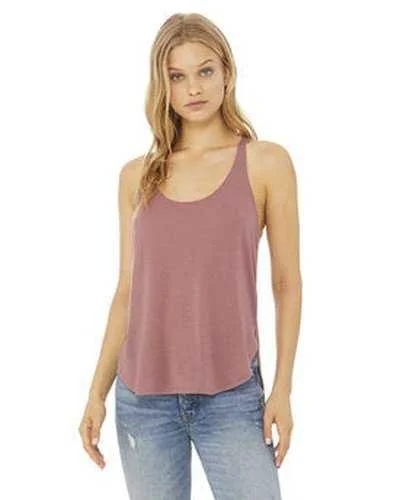 Custom Tank Top For Fundraising Events-Bella + Canvas B8802 Ladies' Flowy Side Slit Tank - Mauve