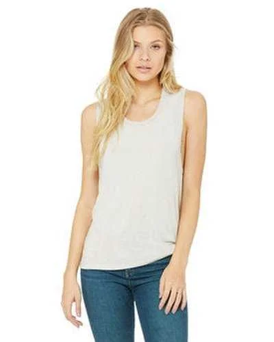 Tank Top For Youth Camps & Leagues-Bella + Canvas B8803 Ladies' Flowy Scoop Muscle Tank - Heather Dust