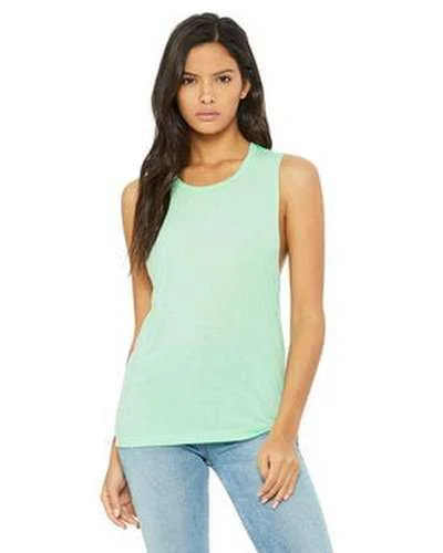 Tank Top For Team Anniversaries-Bella + Canvas B8803 Ladies' Flowy Scoop Muscle Tank - Mint