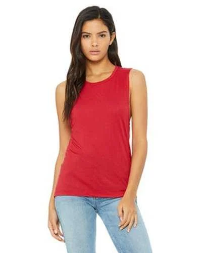 Personalized Tank Top For Event Marketing-Bella + Canvas B8803 Ladies' Flowy Scoop Muscle Tank - Red