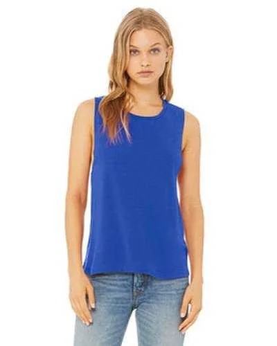 Tank Top For Charity Fundraisers-Bella + Canvas B8803 Ladies' Flowy Scoop Muscle Tank - True Royal