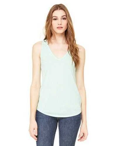 Custom Tank Top For Seasonal Leagues-Bella + Canvas B8805 Ladies' Flowy V-Neck Tank - Mint