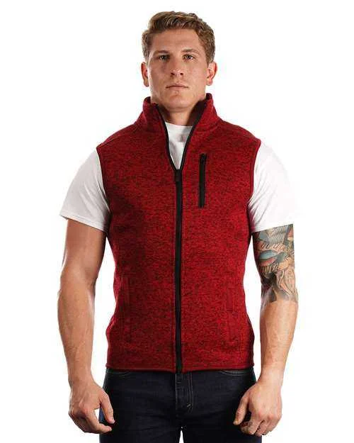 Personalized Tank Top For Family Teams-Burnside 3910 Sweater Knit Vest - Heather Red