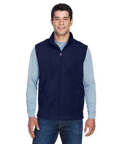 Tank Top For School Competitions-Core 365 88191T Men's Tall Journey Fleece Vest - Navy