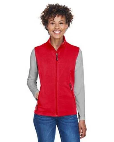 Tank Top With Custom Designs-Core 365 CE701W Ladies' Cruise Two-Layer Fleece Bonded SoftShell Vest - Red