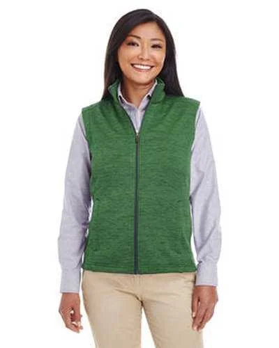 Tank Top For Sponsorship Recognition-Devon & Jones DG797W Ladies' Newbury Mlange Fleece Vest - Forest Heather