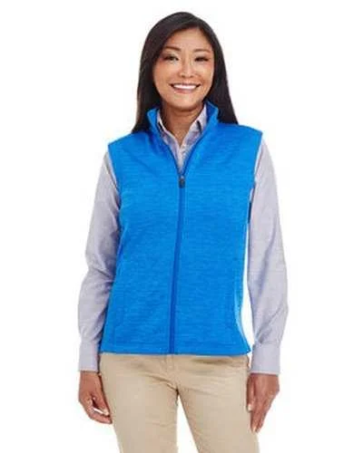 Tank Top For Sports Fundraisers-Devon & Jones DG797W Ladies' Newbury Mlange Fleece Vest - French Blue Heather