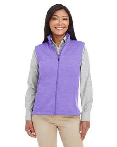 Tank Top With Custom Graphics-Devon & Jones DG797W Ladies' Newbury Mlange Fleece Vest - Grape Heather