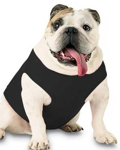 Tank Top With Custom Designs & Patterns-Doggie Skins 3902 Doggie Baby Rib Tank - Black