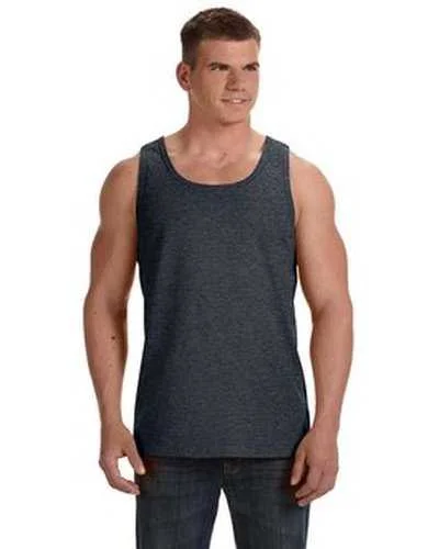 Tank Top For League Competitions-Fruit of the Loom 39TKR Adult Hd Cotton Tank - Black Heather