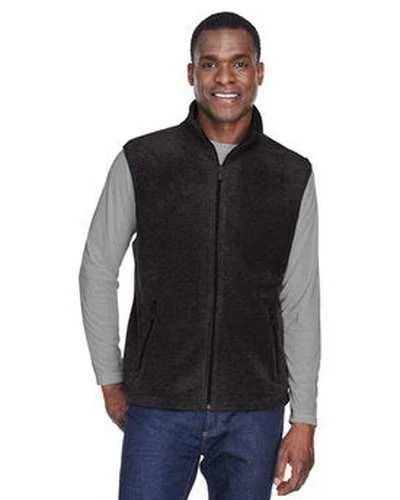 Tank Top With Custom Designs & Patterns-Harriton M985 Adult 8 oz Fleece Vest - Black