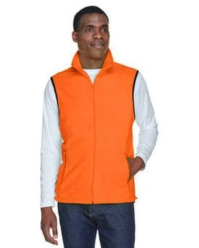 Custom Tank Top For Competitive Leagues-Harriton M985 Adult 8 oz Fleece Vest - Safety Orange