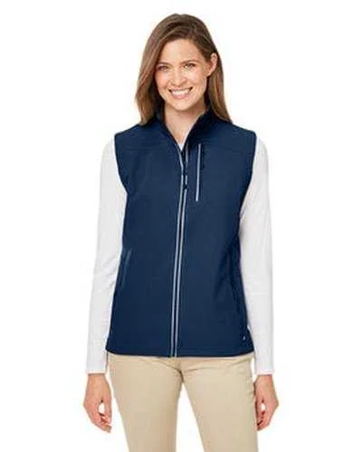 Tank Top With Custom Patch Designs-Nautica N17908 Ladies' Wavestorm Softshell Vest - Nautica Navy