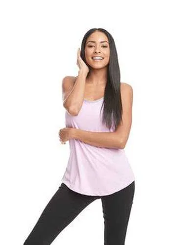 Tank Top With Custom Fabric Options-Next Level 1534 Ladies' Ideal Colorblock Racerback Tank - Lilac Heather Gray