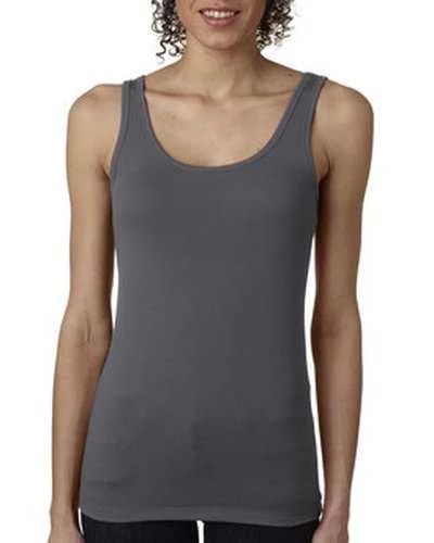 Personalized Tank Top For Large-Scale Events-Next Level 3533 Ladies' Spandex Jersey Tank - Dark Gray