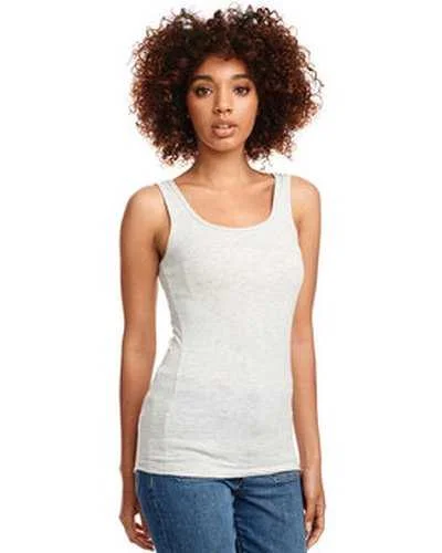 Tank Top With Custom Back Designs-Next Level 3533 Ladies' Spandex Jersey Tank - Light Heather Gray