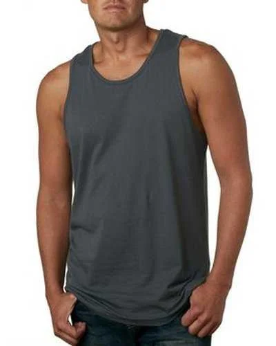 Custom Tank Top For Holiday Promotions-Next Level 3633 Men's Cotton Tank - Heavy Metal