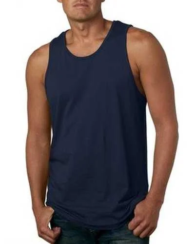 Personalized Tank Top For College Teams-Next Level 3633 Men's Cotton Tank - Midnight Navy