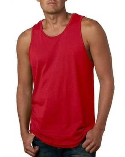 Custom Tank Top For Competitive Schools-Next Level 3633 Men's Cotton Tank - Red