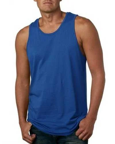 Tank Top For Holiday & Seasonal Events-Next Level 3633 Men's Cotton Tank - Royal