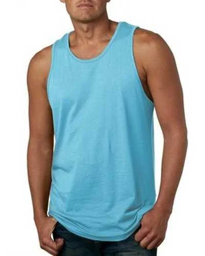 Personalized Tank Top For Tournament Winners-Next Level 3633 Men's Cotton Tank - Tahiti Blue