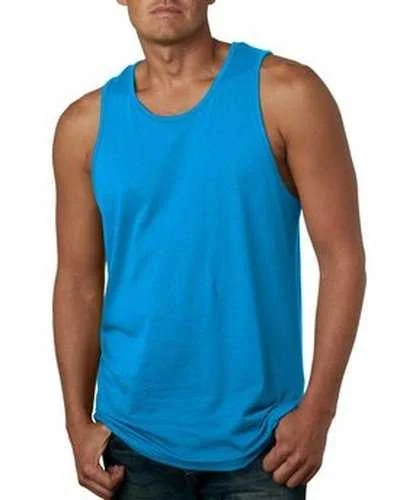 Custom Tank Top For Award Ceremonies-Next Level 3633 Men's Cotton Tank - Turquoise