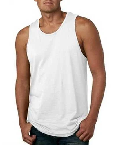 Custom Tank Top For Team Apparel Orders-Next Level 3633 Men's Cotton Tank - White