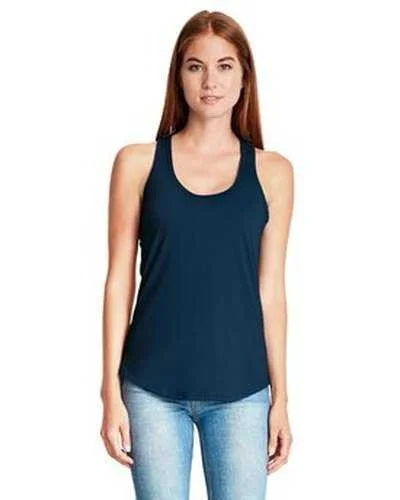 Custom Tank Top For Club Competitions-Next Level 6338 Ladies' Gathered Racerback Tank - Midnight Navy