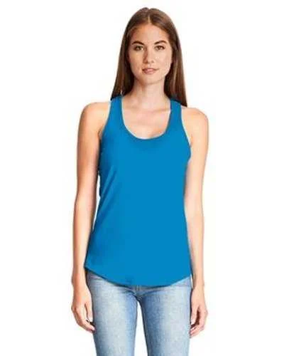 Personalized Tank Top For Community Teams-Next Level 6338 Ladies' Gathered Racerback Tank - Turquoise