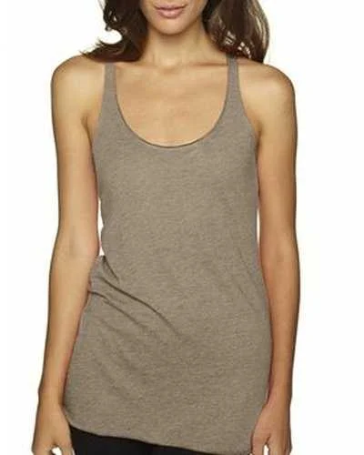 Tank Top For League Competitions-Next Level 6733 Ladies' Triblend Racerback Tank - Venetian Gray