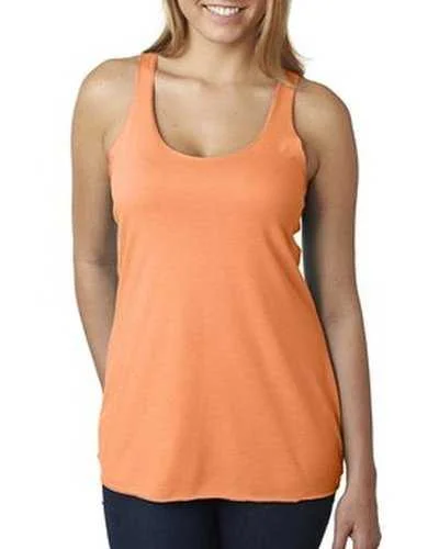 Personalized Tank Top For Custom Designs-Next Level 6733 Ladies' Triblend Racerback Tank - Vin Light Orang