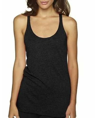 Custom Tank Top With Graphics & Emblems-Next Level 6733 Ladies' Triblend Racerback Tank - Vintage Black