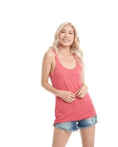 Personalized Tank Top For Holiday Season-Next Level 6733 Ladies' Triblend Racerback Tank - Vintage Red