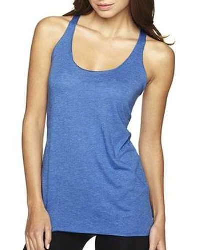 Tank Top For Promotional Campaigns-Next Level 6733 Ladies' Triblend Racerback Tank - Vintage Royal