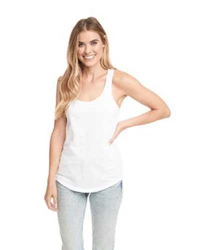 Custom Tank Top For Group Recognition-Next Level 6933 Ladies' French Terry RacerbackTank - White