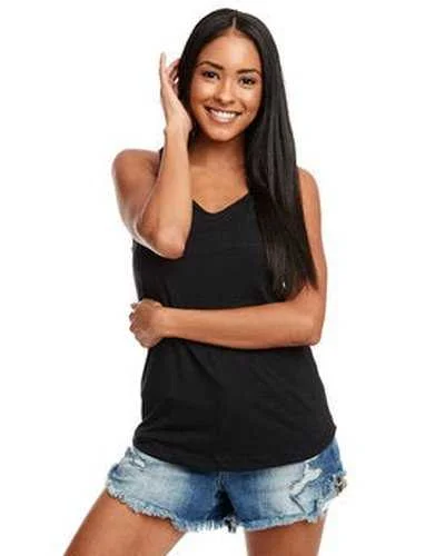 Personalized Tank Top For Special Recognitions-Next Level N1533 Ladies' Ideal Racerback Tank - Black