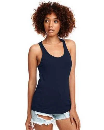 Personalized Tank Top For Charity Auctions-Next Level N1533 Ladies' Ideal Racerback Tank - Midnight Navy