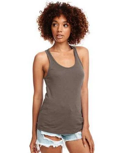 Custom Tank Top For Regional Tournaments-Next Level N1533 Ladies' Ideal Racerback Tank - Warm Gray