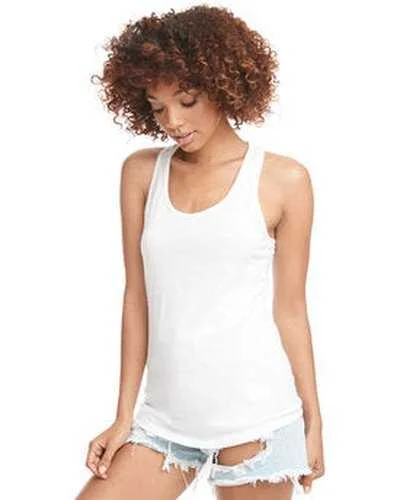 Personalized Tank Top For College Events-Next Level N1533 Ladies' Ideal Racerback Tank - White