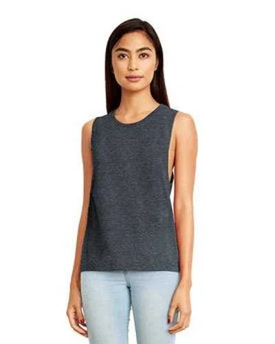 Custom Tank Top For Local Players-Next Level N5013 Ladies' Festival Muscle Tank - Antique Denim