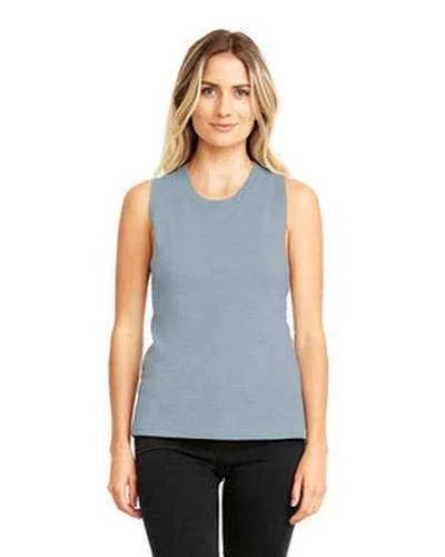 Personalized Tank Top For Team Photos-Next Level N5013 Ladies' Festival Muscle Tank - Stonewash Denim