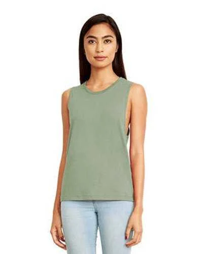 Tank Top For Custom Team Wear-Next Level N5013 Ladies' Festival Muscle Tank - Stonewash Green