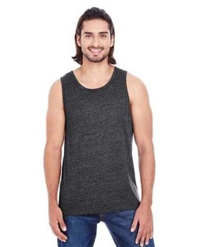 Personalized Tank Top-Threadfast Apparel 102C Unisex Triblend Tank - Black Triblend