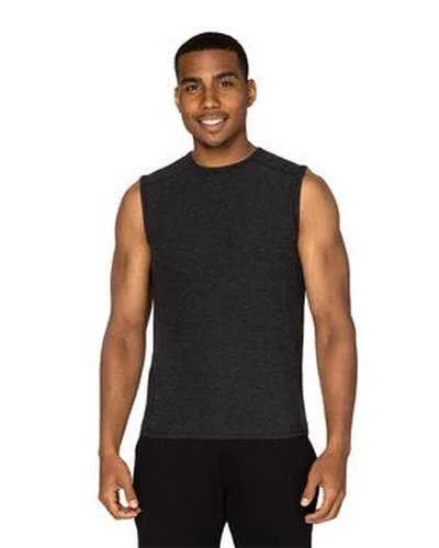 Custom Tank Top For VIP Events-Threadfast Apparel 382T Unisex Impact Tank - Black Heather