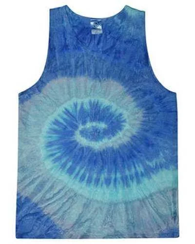 Personalized Tank Top For Special Matches-Tie-Dye CD3500 Adult 54 oz 100% Cotton Tank Top - Blue Jerry