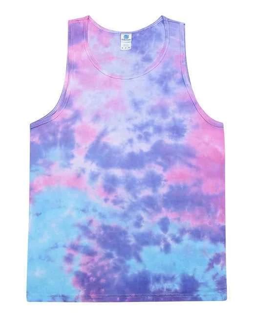 Tank Top For Custom Player Recognition-Tie-Dye CD3500 Adult 54 oz 100% Cotton Tank Top - Cotton Candy