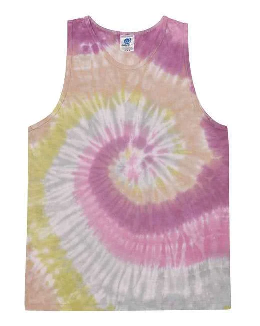 Tank Top For Youth Teams & Leagues-Tie-Dye CD3500 Adult 54 oz 100% Cotton Tank Top - Desert Rose